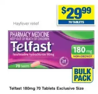 My Chemist Telfast 180mg 70 Tablets Exclusive Size offer