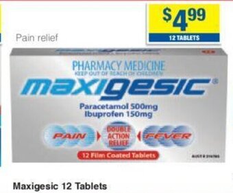 My Chemist Maxigesic 12 Tablets offer