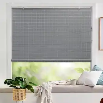 Spotlight Bamboo Roll Up Blinds in Light Grey offer