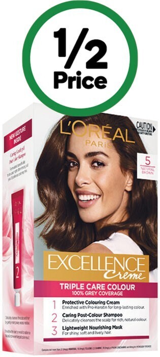 L’oreal excellence hair colour offer at Woolworths