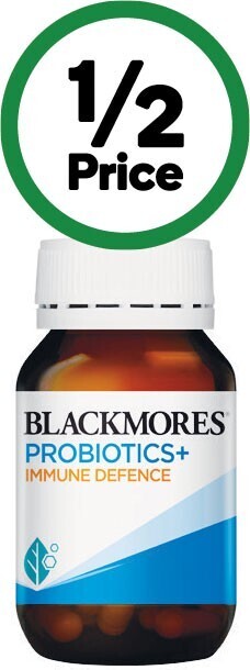 Woolworths Blackmores probiotics + immune defence gut health capsules pk 30~ offer