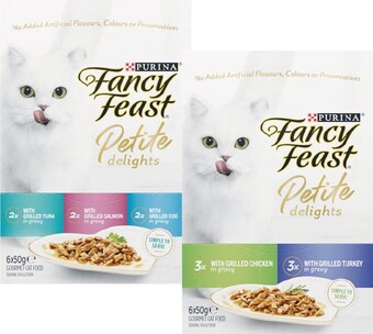Woolworths Fancy feast petite delights pk 6 x 50g offer
