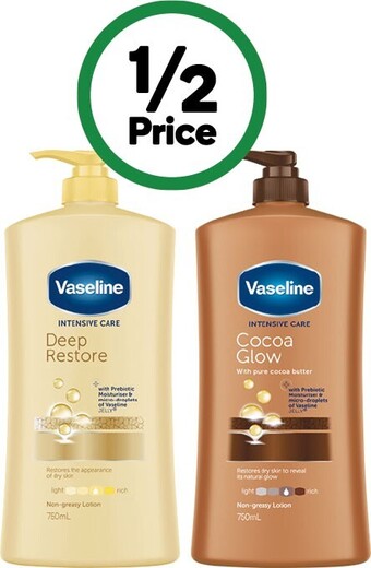 Woolworths Vaseline intensive care body lotion 750ml offer