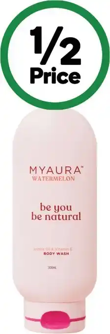 Woolworths Myaura body wash 300ml offer