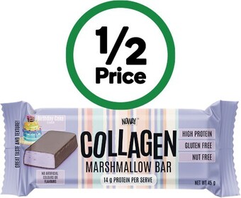 Woolworths Noway collagen marshmallow bar 45g* offer