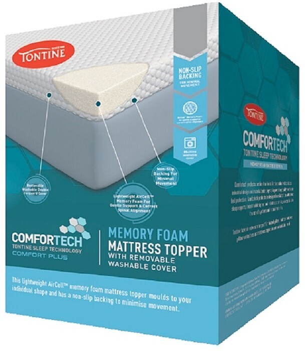 50 off tontine comfortech memory foam topper offer at Spotlight