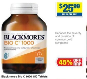 My Chemist Blackmores Bio C 1000 150 Tablets offer