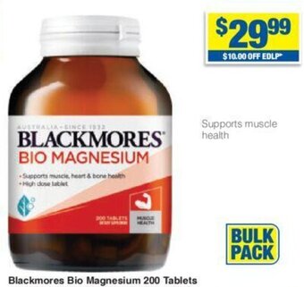 My Chemist Blackmores Bio Magnesium 200 Tablets offer