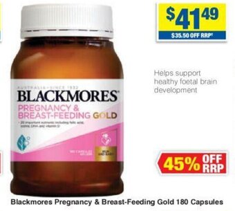 My Chemist Blackmores Pregnancy & Breast-Feeding Gold 180 Capsules offer