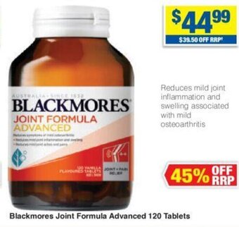 My Chemist Blackmores Joint Formula Advanced 120 Tablets offer