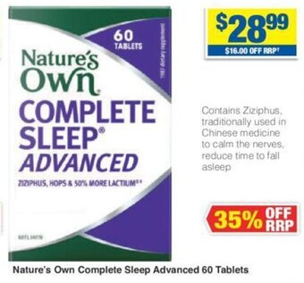 My Chemist Nature's Own Complete Sleep Advanced 60 Tablets offer
