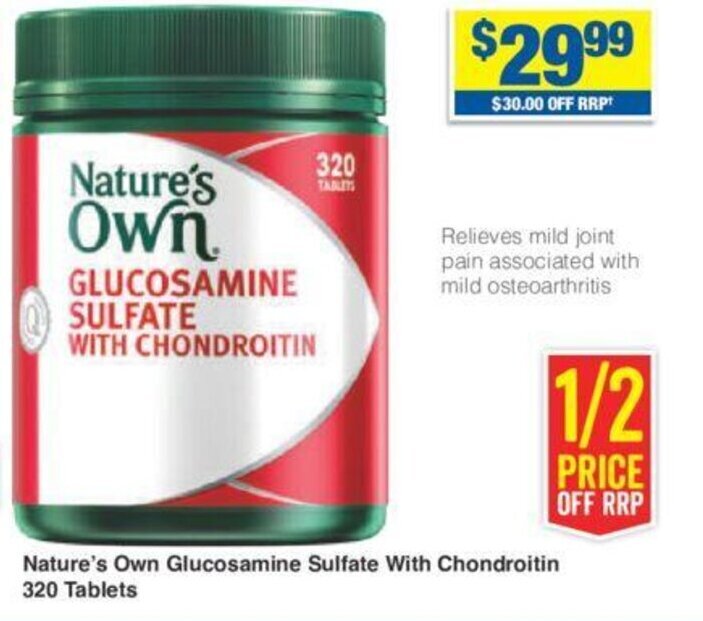 Nature's Own Glucosamine Sulfate With Chondroitin 320 Tablets offer at