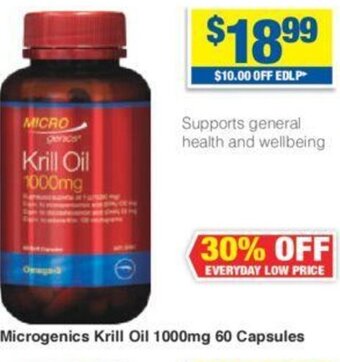 My Chemist Microgenics Krill Oil 1000mg 60 Capsules offer