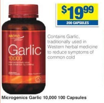 My Chemist Microgenics Garlic 10,000 100 Capsules offer