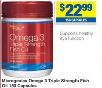 Microgenics Omega 3 Triple Strength Fish Oil 150 Capsules