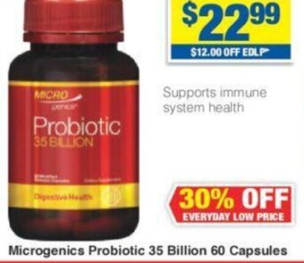 My Chemist Microgenics Probiotic 35 Billion 60 Capsules offer