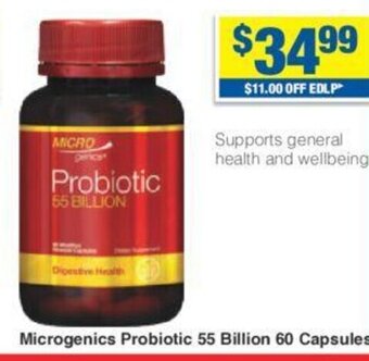 My Chemist Microgenics Probiotic 55 Billion 60 Capsules offer
