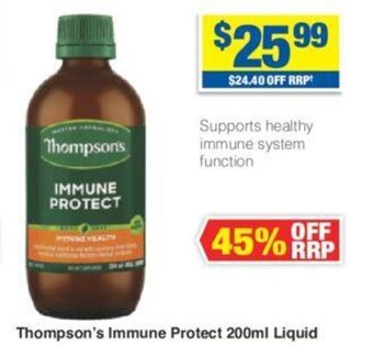 My Chemist Thompson's Immune Protect 200ml Liquid offer