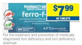 My Chemist Ferro-f- 60 TABLETS offer