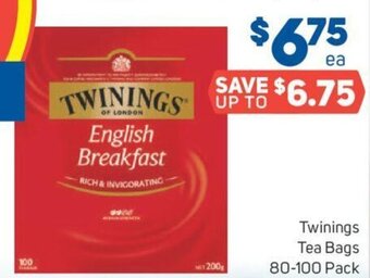 Foodland Twinings Tea Bags 80-100 Pack offer