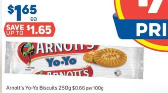 Foodland Arnott's Yo-Yo Biscuits 250g offer