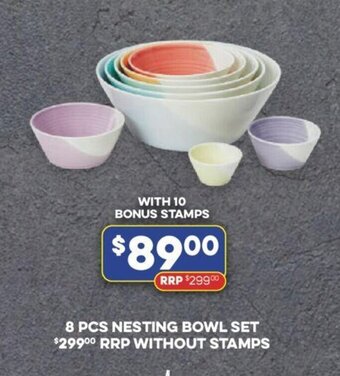 Foodland 8 PCS NESTING BOWL SET RRP WITHOUT STAMPS offer