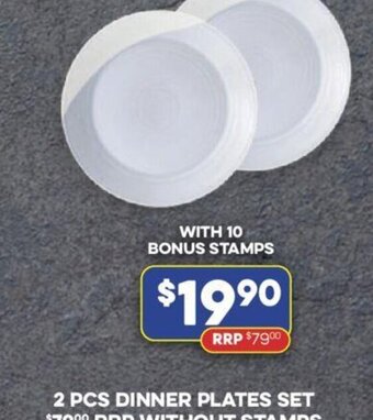 Foodland 2 PCS DINNER PLATES SET RRP WITHOUT STAMPS offer