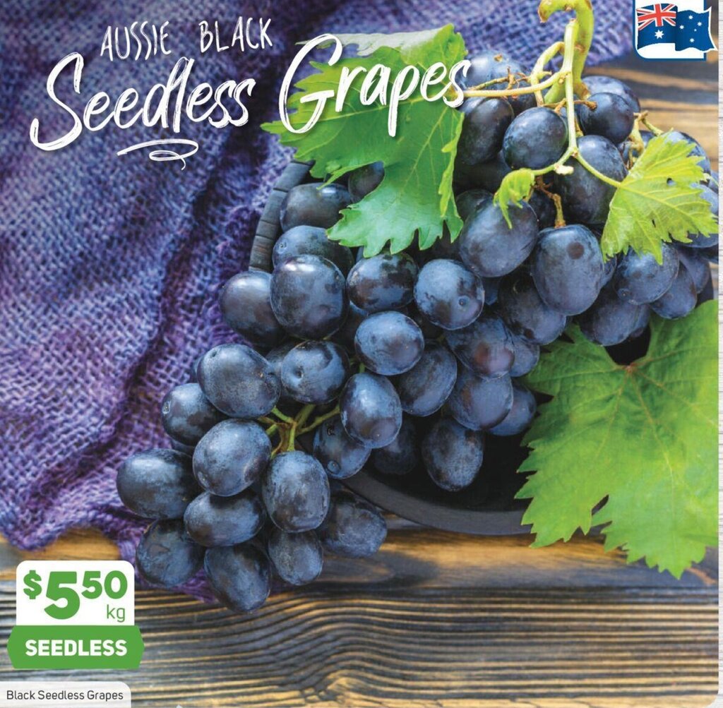 Black Seedless Grapes offer at Foodland