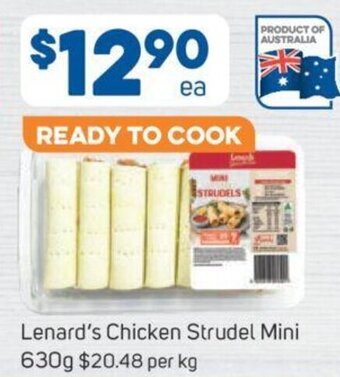 Foodland Lenard's Chicken Strudel Mini 630g offer