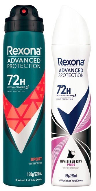 Coles Rexona antiperspirant aerosol deodorant 220ml offer