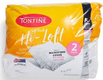 BIG W Tontine 2-pack hi-loft european pillows offer
