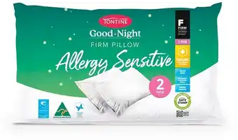 BIG W Tontine 2-pack allergy sensitive pillows offer