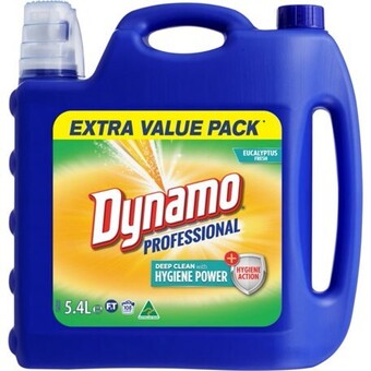BIG W Dynamo professional hygiene power liquid laundry detergent 5.4l - eucalyptus offer