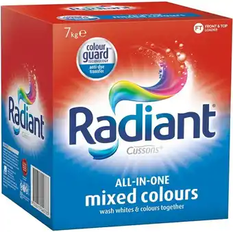 BIG W Radiant mixed colour laundry powder 7kg offer