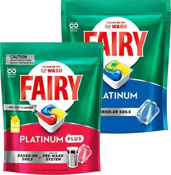 BIG W Fairy 42-pack plus or 52-pack platinum dishwasher tablets offer