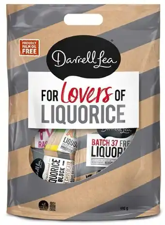 BIG W Darrell lea liquorice gift bag 990g offer