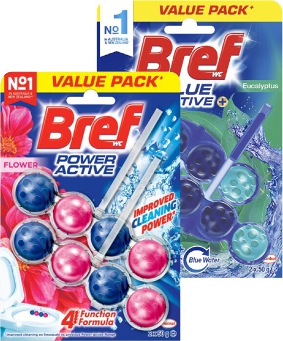 Bref 2pack rim block toilet cleaner 50g offer at BIG W