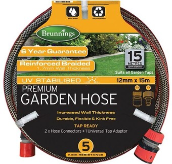 BIG W Brunnings 15m premium garden hose offer