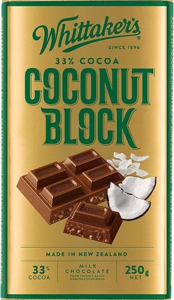 BIG W Whittaker's coconut chocolate block 250g offer