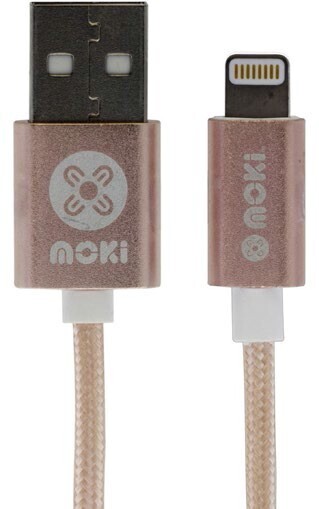 BIG W Moki lightning syncharge cable 90cm - rose gold offer
