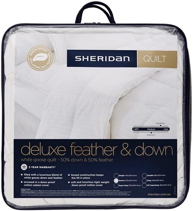 Sheridan deluxe feather & down quilt offer at Myer