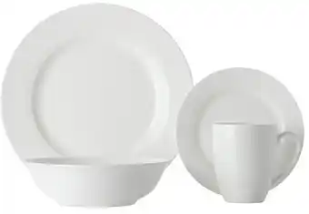 Myer Maxwell & williams 16pc white basics soho rim dinner set 4-person setting offer