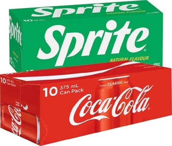 IGA Coca‑cola, sprite or fanta 10x375ml selected varieties offer
