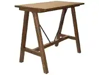 LivingStyles Yukon Commercial Grade Rubber Wood Bar Table, 180cm, Light Oak offer