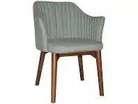LivingStyles Coogee Commercial Grade Gravity Fabric Dining Armchair, Timber Leg, Cloud / Light Walnut offer