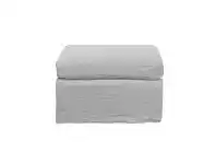 LivingStyles Dume Linen Slipcover Ottoman, Sand offer