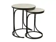 LivingStyles Palo 2 Piece Marble & Iron Nesting Table Set offer