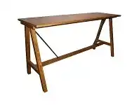 LivingStyles Yukon Commercial Grade Rubber Wood Bar Table, 210cm, Light Oak offer