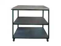 Zaffero Industrial Metal Kitchen Workbench, 84cm