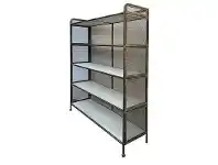 LivingStyles Ralph Rustic Iron Display Shelf, Large offer